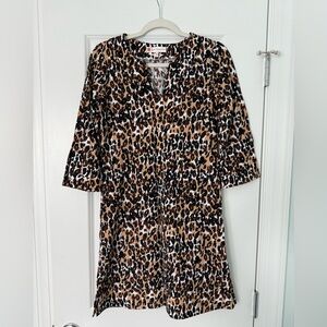 Jude Connally Kerry Dress Leopard Print Size Small